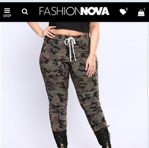 Camo jogger pants